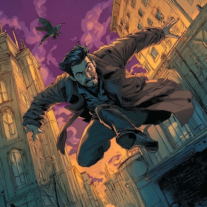comic book illustration with comic book illustrator