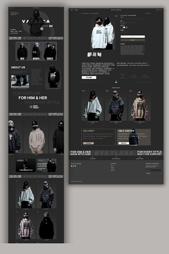 build website or shopify store , ui ux design , figma design