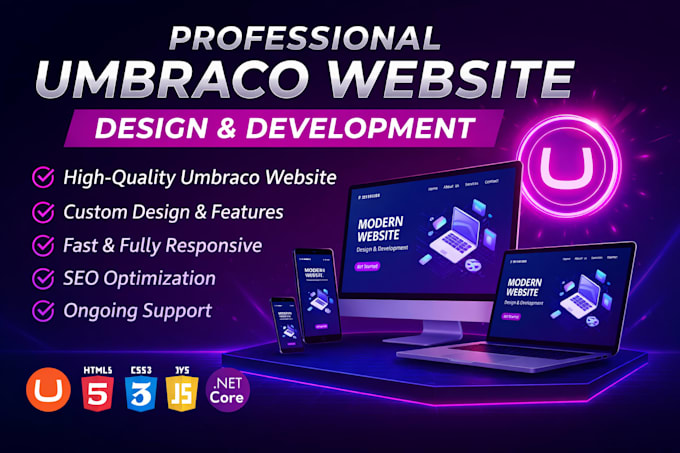 develop a professional umbraco website, cms, website development, custom website
