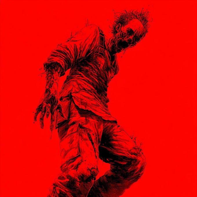 design an bloody horror illustration