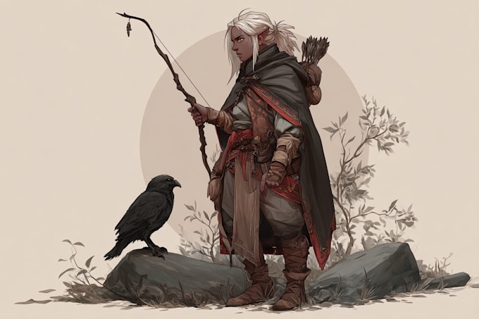 fantasy dnd party and dnd design character