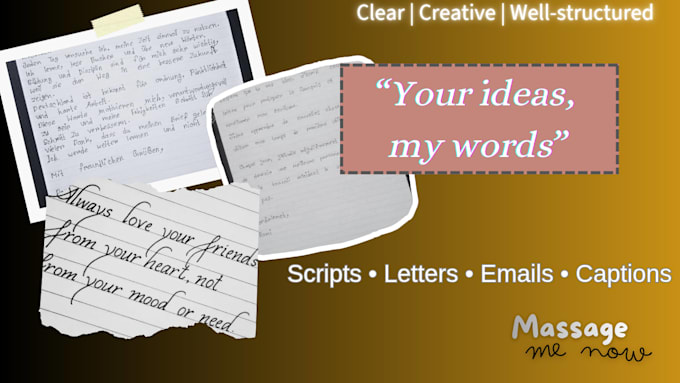 handwrite letters and notes
