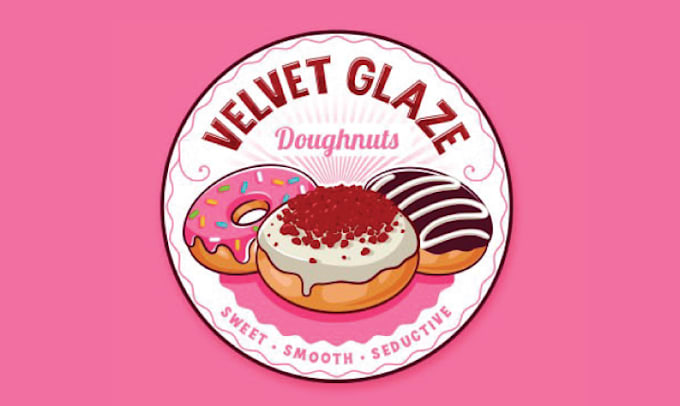design acknowledged and trusted pops donuts logo