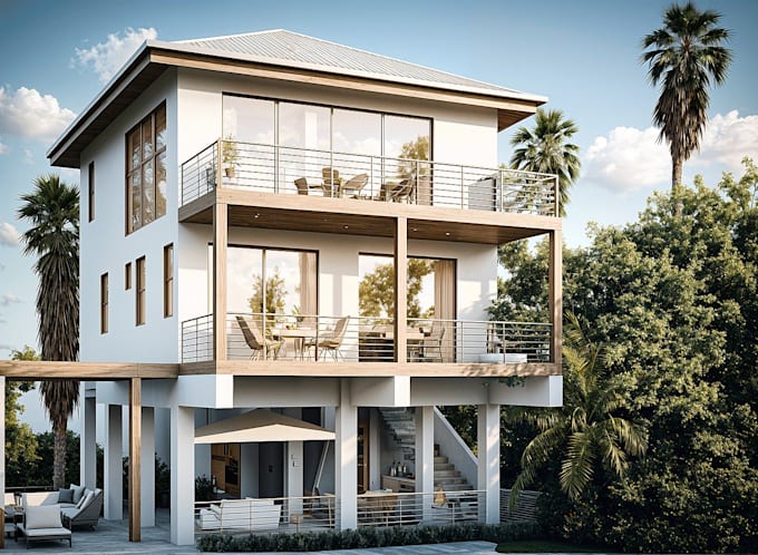 create 3d exterior designs and architectural renders remodel