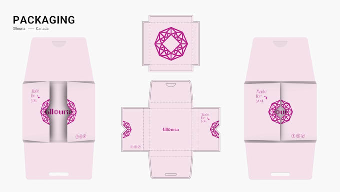 create product packaging design, packaging box design with dieline