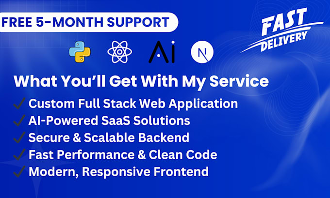 develop full stack nextjs website with python django