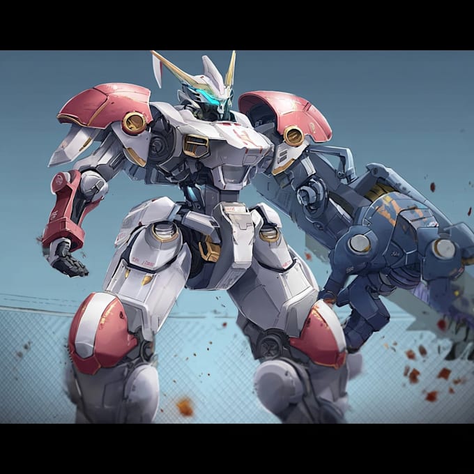 create your mecha robot fanart or original in digital artwork