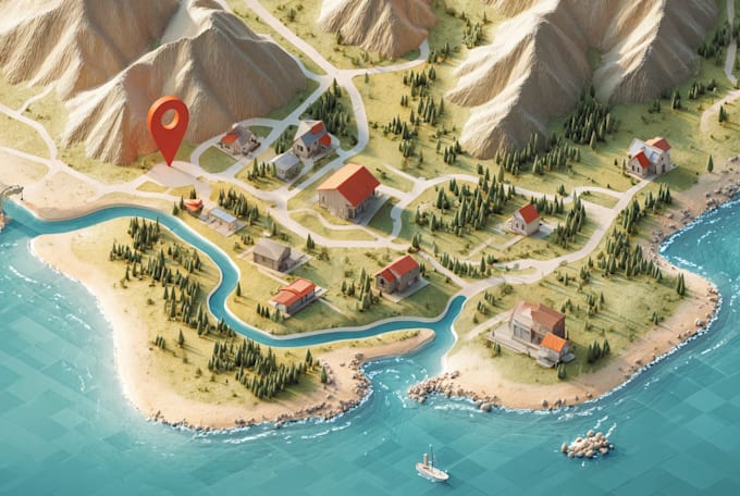 create real estate aerial maps custom retail location map
