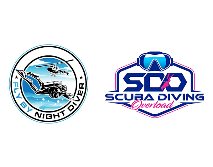 design unique scuba diving logo