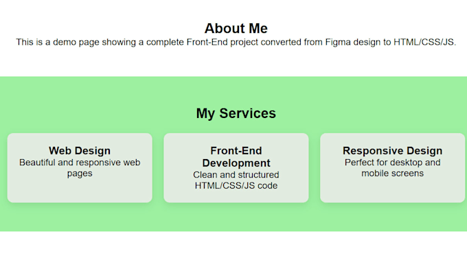 Convert figma design to responsive html css javascript web by Amira ...