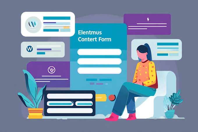 design custom contact form using elementor word press website