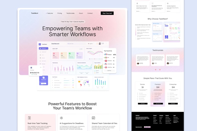 design professional UI for website, landing page and mobile app