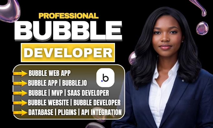build custom bubble io web, mobile app, mvp, saas bubble developer