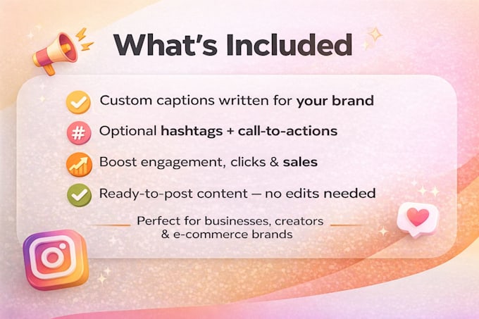 Write instagram ad captions for your business by Seb_daland | Fiverr