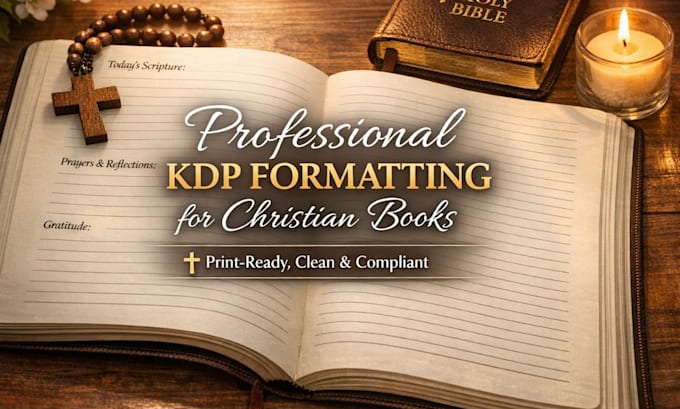 format KDP journal, planner, daily devotion or christian prayer book amazon kdp