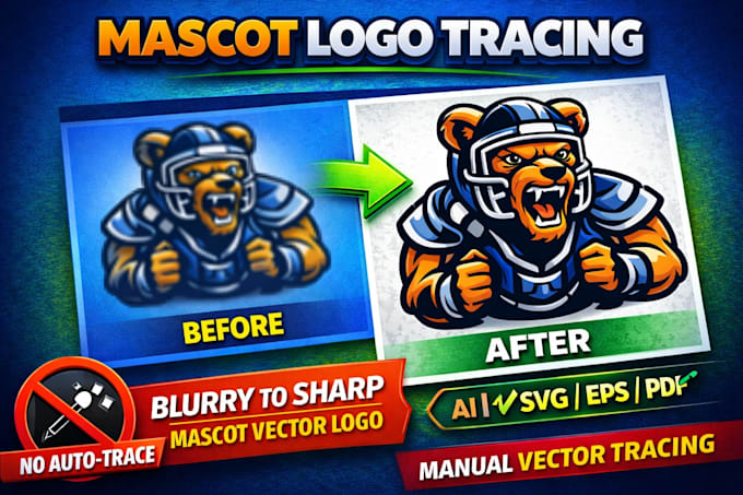 recreate your raster pixelated logo into a smooth vector