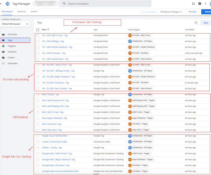 set up shopify ecommerce conversion tracking via GTM