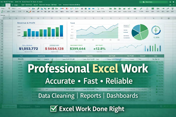 do excel data entry, formatting and basic formulas