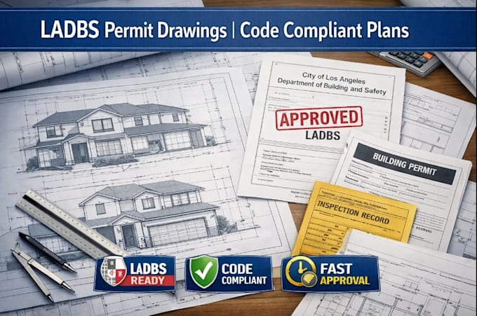 design code compliant permit drawings for los angeles building department