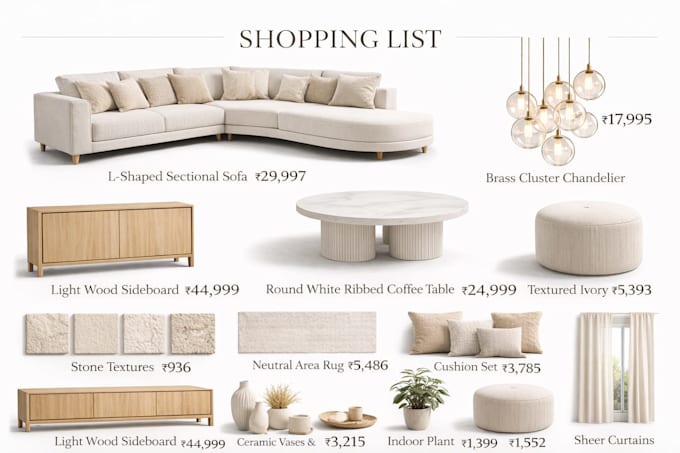 create custom moodboards for interior designs