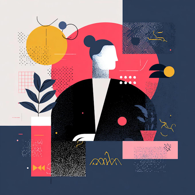 create abstract illustration for your business