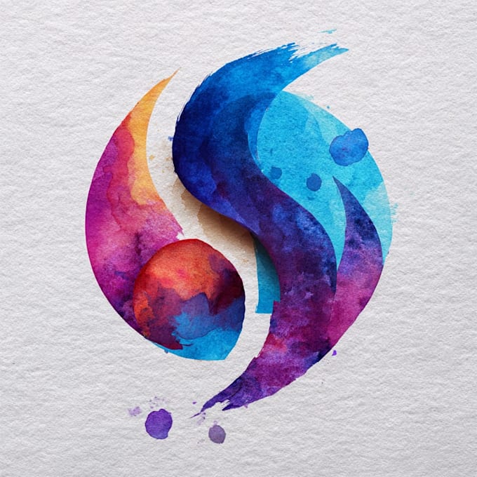 design a watercolor logo