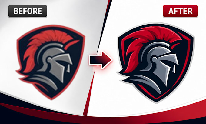 manually cleanup or convert jpg to vector logo tracing, redesign jpg in vector
