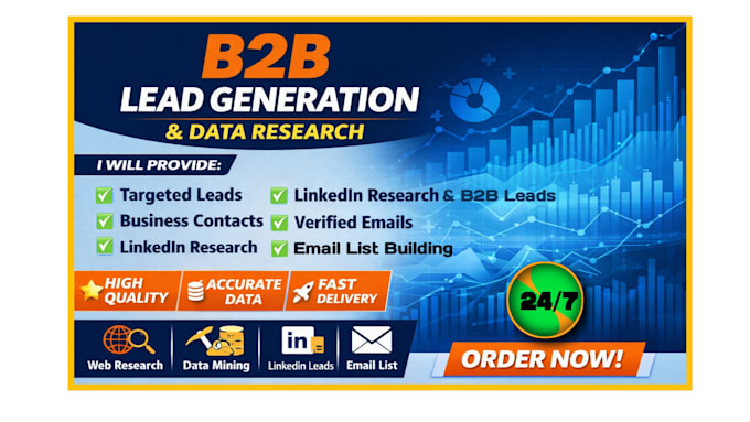 b2b lead generation, linkedin lead generation and email list building