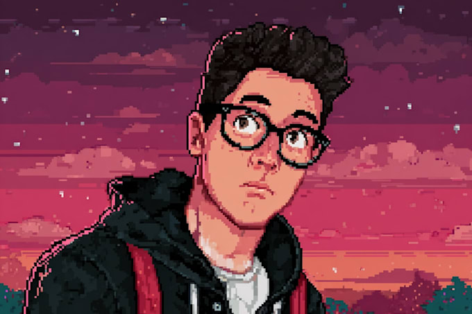 make unique pixel art portrait