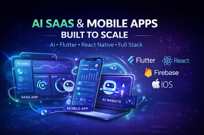ai saas apps mobile ios app creation ai website flutter full stack developer web