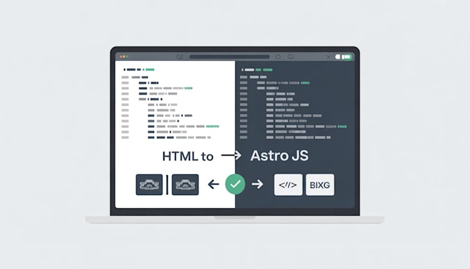 convert HTML to astro and fix astro js issues