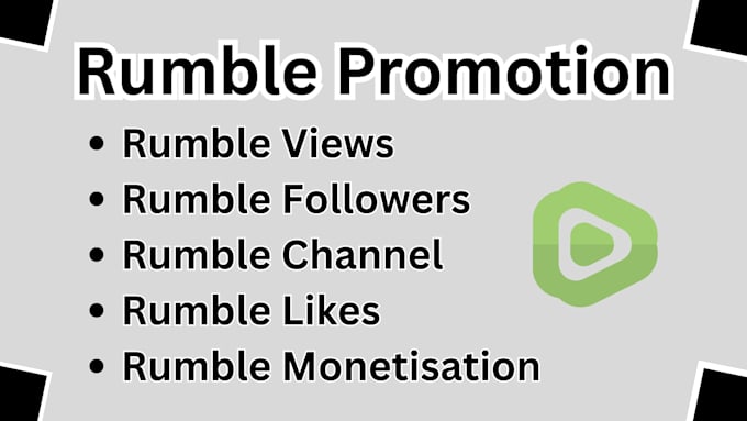 do usa rumble video promotion, rumble views, rumble followers