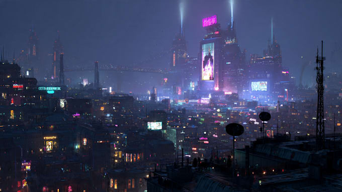 Make cyberpunk sci fi futuristic city for your project by Tevorisdgers ...