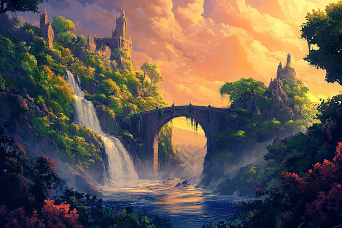 design fantasy background and landscape