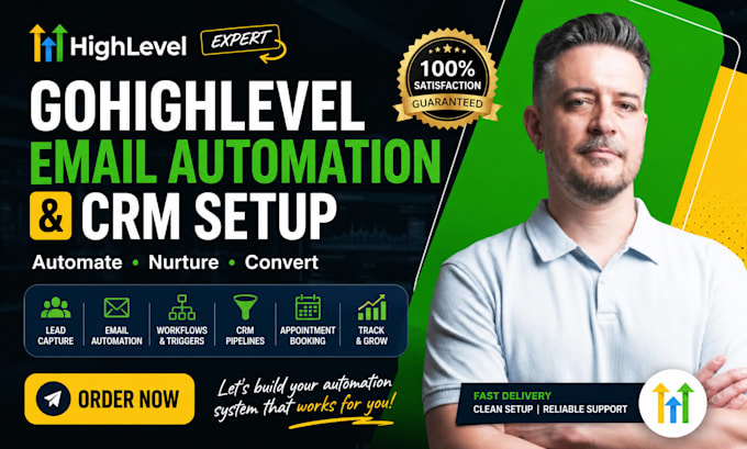 setup go high level email automation ghl workflow crm integration expert