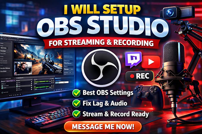 setup obs studio for streaming and recording
