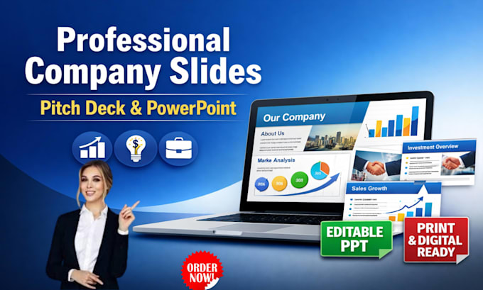 professional company presentation and pitch deck
