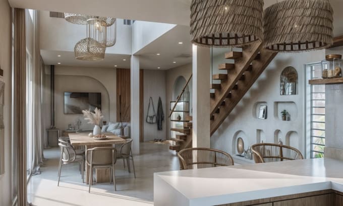 design one residential interior space with professional 3d visualization