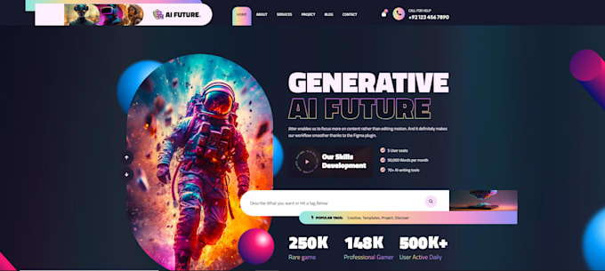 create ai agency and technology wordpress website