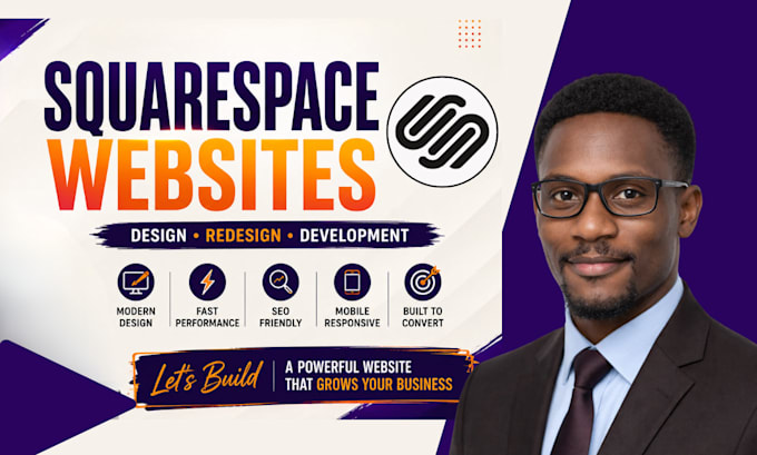 design or redesign squarespace website development, website landing page design