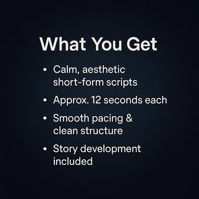 write calm short form scripts