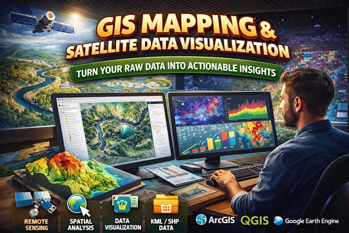create custom gis maps, web maps and geospatial analysis with arcgis and qgis