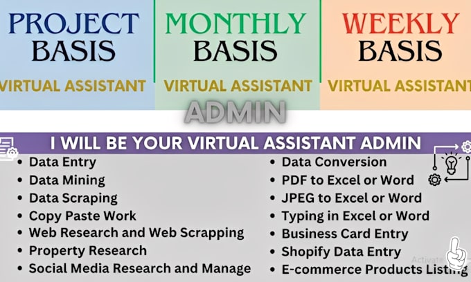 Be your reliable virtual assistant for admin support daily tasks by ...