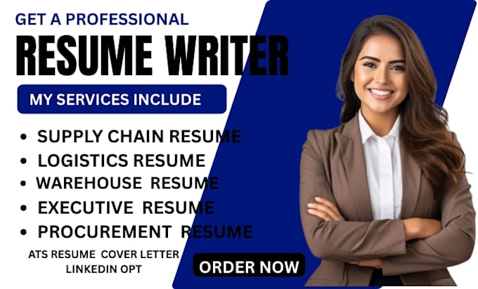 write ats supply chain, warehouse, procurement, logistics and executive resume