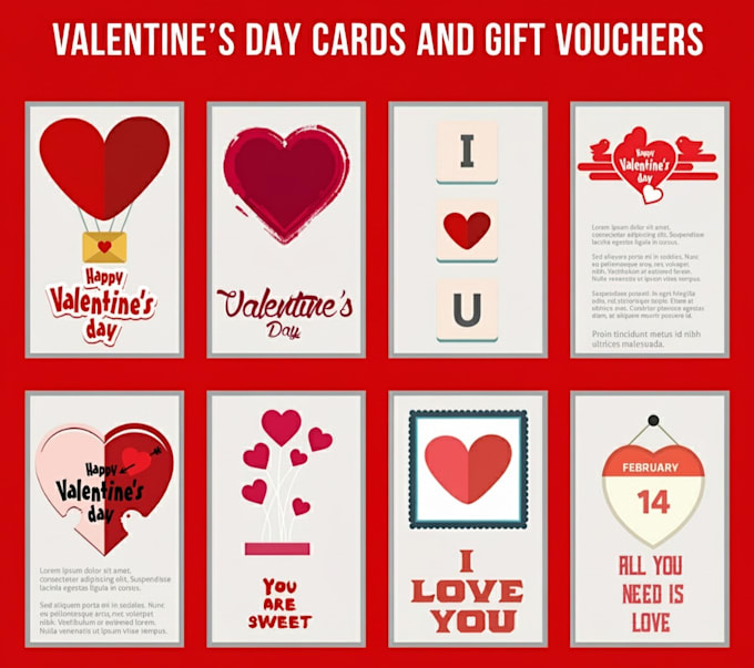 create custom valentines day cards and couple illustration
