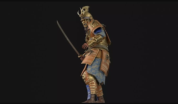3d game ready character,fantasy warrior model,vrchat,3d rigging,unity 4k texture