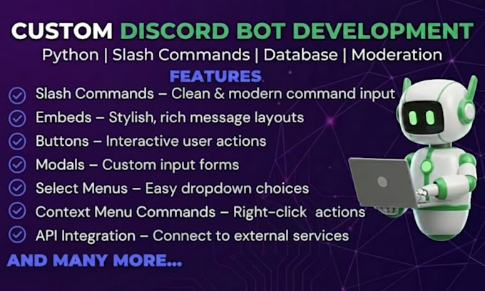 create custom discord bots for you