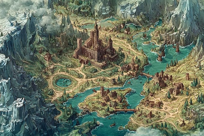 draw custom vector site maps or travel maps