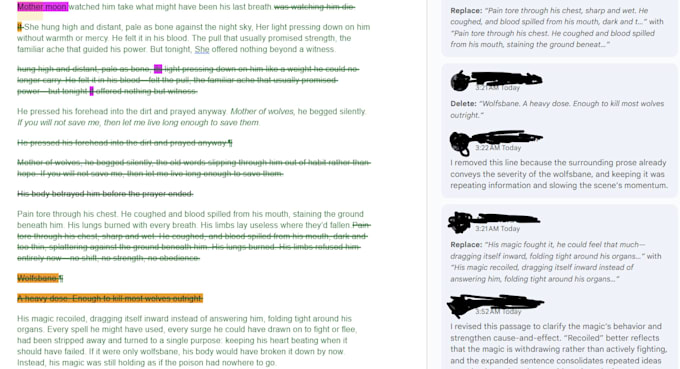 copy edit and proofread your fiction manuscript for clarity and flow