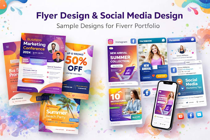 design professional flyers and social media posts
